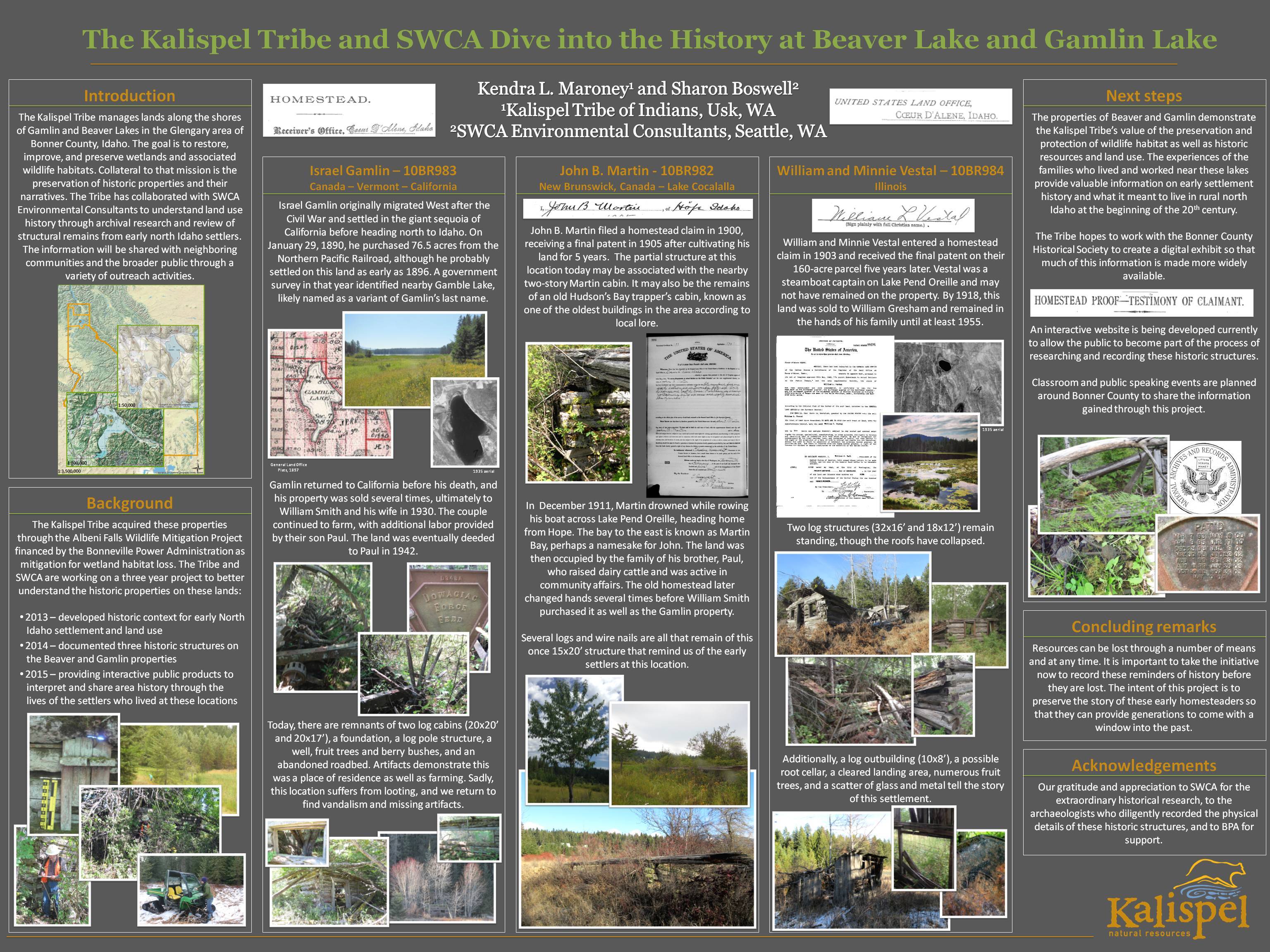 The Kalispel Tribe And Swca Dive Into The History At Beaver Lake And Gamlin Lake